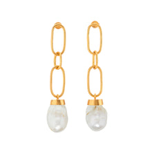 Load image into Gallery viewer, YOLI EARRINGS - GOLD &amp; PEARL
